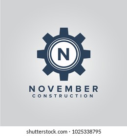 Modern and stylish logo design of N in vector for construction, home, real estate, building, property etc.