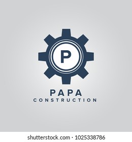 Modern and stylish logo design of P in vector for construction, home, real estate, building, property etc.