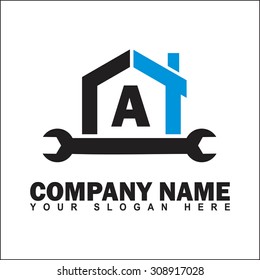 Modern and stylish logo design of P in vector for workshop, construction, home, etc