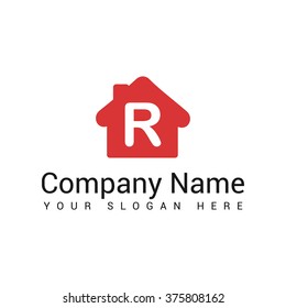 Modern and stylish logo design of   R  in vector for construction, home, real estate, building, property etc.
