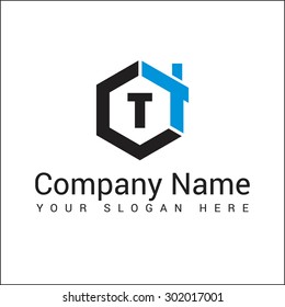 Modern And Stylish Logo Design Of T In Vector For Construction, Home, Real Estate, Building, Property Etc.