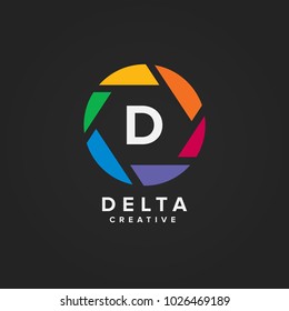Modern and stylish logo design in vector for creative company. Letter D logo template