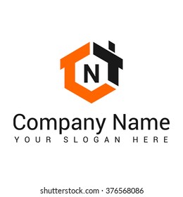 Modern and stylish logo design in vector for construction, home, real estate, building, property etc.