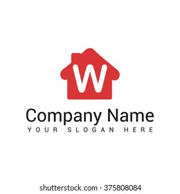 Modern and stylish logo design of  W   in vector for construction, home, real estate, building, property etc.