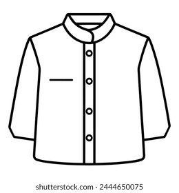 Modern and stylish men's clothing outline vector graphic.