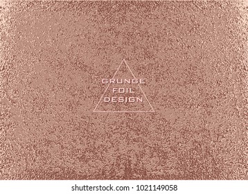 Modern and stylish minimal design. Copper glossy background. Metallic texture. Bronze metal .