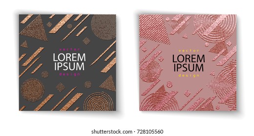 Modern and stylish minimal design. Copper glossy background. Metallic texture. Bronze metal texture. Rose quartz pattern. Abstract shiny background. Luxury sparkling background for holiday, invitation