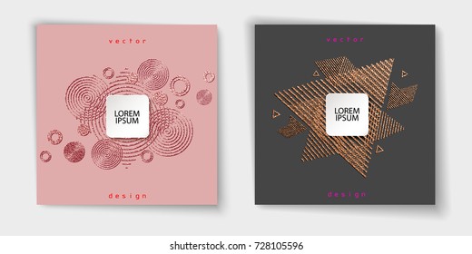 Modern and stylish minimal design. Copper glossy background. Metallic texture. Bronze metal texture. Rose quartz pattern. Abstract shiny background. Luxury sparkling background for holiday, invitation