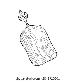Modern Stylish organic wooden cutting board sketch