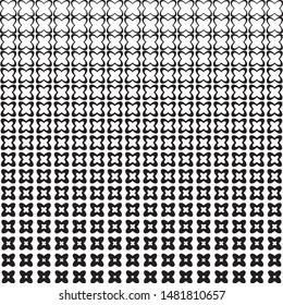Modern stylish pattern background.  Vector texture with thickness which decreases gradually.  Abstract  black and white graphic design with halftone effect. 
