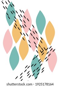 Modern and stylish poster templates with abstract shapes in three tones on white. Modern collages, invitations, flyers, posters, greeting cards, packaging and corporate identity design. Vector graphic