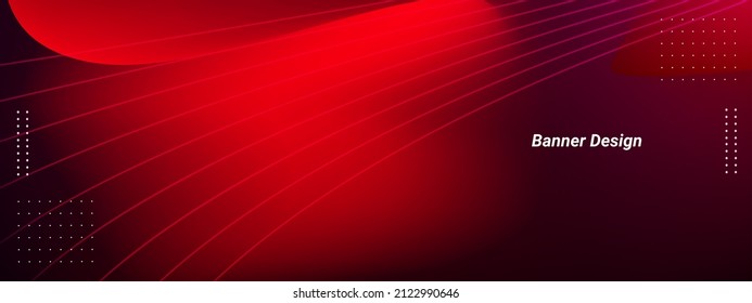 Modern stylish red abstract geometric elegant banner pattern background vector