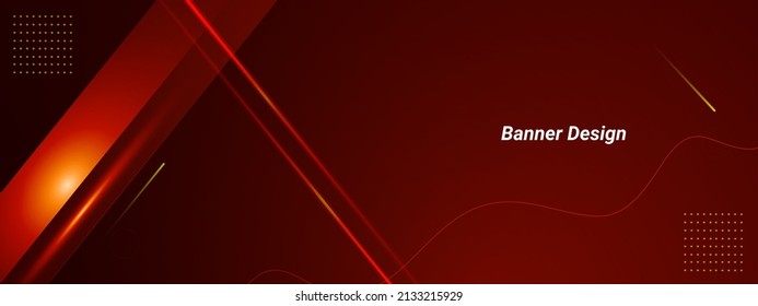 Modern stylish red abstract geometric elegant banner pattern banner vector design 
