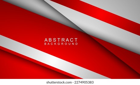 Modern stylish red background with paper effect. vector illustration