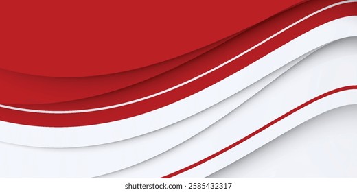 Modern stylish red background with paper effect