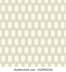 Modern stylish repeating geometric texture of monochrome shapes of hexagon variants in the form of a grid. Simple and fashionable, hipster design. EPS 10 seamless pattern vector illustration.