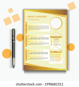 Modern stylish resume template vector
