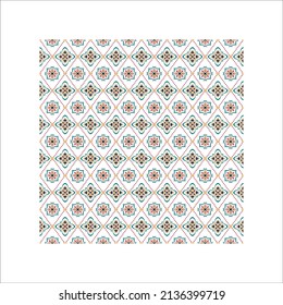 Modern stylish Seamless pattern element Damask pattern floral ornament Free Vector