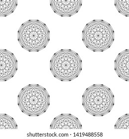 Modern stylish seamless pattern. Vector illustration. Abstract geometric black and white hipster fashion design.