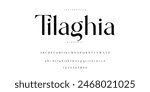 Modern Stylish Serif Balanced Elegant Font Alphabet Vector ABC