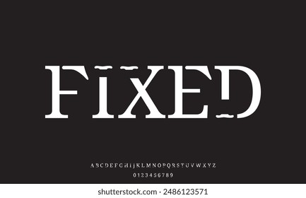 Modern Stylish Serif Balanced Elegant Font Alphabet Vector