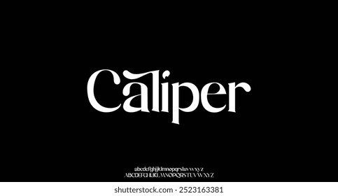 Modern Stylish Serif Balanced Elegant Font Alphabet Vector ABC