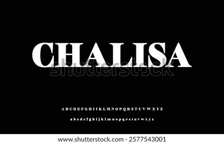 Modern Stylish Serif Balanced Elegant Font Alphabet Vector ABC