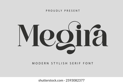 Modern stylish serif font design