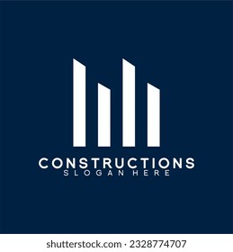Modern stylish simple apartment vector logo design.