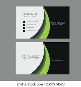 modern and stylish simple light business card vector template
