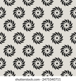Modern Stylish Spiral Pattern on White Background. Seamless, symmetrical design with a dynamic and bold look. Ideal for textiles, wallpapers, and digital backgrounds.