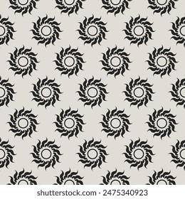Modern Stylish Spiral Pattern on White Background. Seamless, symmetrical design with a dynamic and bold look. Ideal for textiles, wallpapers, and digital backgrounds.