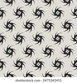 Modern Stylish Spiral Pattern on White Background. Seamless, symmetrical design with a dynamic and bold look. Ideal for textiles, wallpapers, and digital backgrounds.
