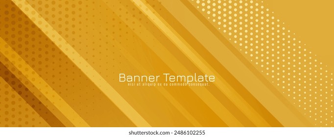Modern stylish stripe pattern soft brown banner design vector