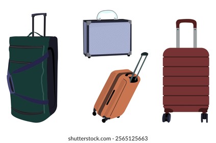 Modern and stylish Suitcase Set Illustration Design, designed to meet your creative needs in travel, tourism and business promotion.