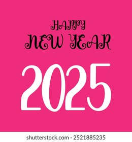 modern stylish text design 2025 Happy New Year 2025 text design. 2025 new year with wishes. Happy New Year  with classic font and golden text with black background, marketing, designing, 2025