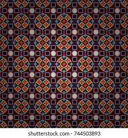 Modern stylish texture with black, brown and gray tiles. Repeating geometric tile pattern. Simple graphic design. Trendy hipster geometry. Vector seamless pattern.