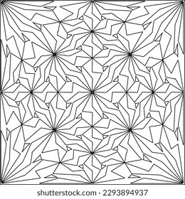  Modern stylish texture. Composition from regularly repeating geometrical element. Black and white pattern for web page, textures, card, poster, fabric, textile.. Vector illustrations.