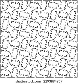  Modern stylish texture. Composition from regularly repeating geometrical element. Black and white pattern for web page, textures, card, poster, fabric, textile.. Vector illustrations.