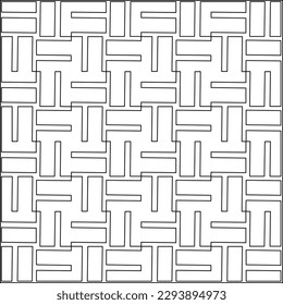  Modern stylish texture. Composition from regularly repeating geometrical element. Black and white pattern for web page, textures, card, poster, fabric, textile.. Vector illustrations.