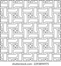  Modern stylish texture. Composition from regularly repeating geometrical element. Black and white pattern for web page, textures, card, poster, fabric, textile.. Vector illustrations.