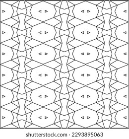  Modern stylish texture. Composition from regularly repeating geometrical element. Black and white pattern for web page, textures, card, poster, fabric, textile.. Vector illustrations.