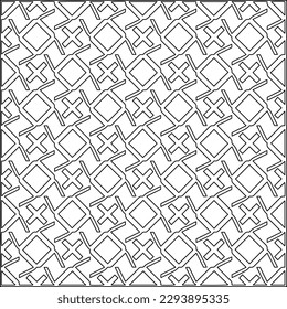  Modern stylish texture. Composition from regularly repeating geometrical element. Black and white pattern for web page, textures, card, poster, fabric, textile.. Vector illustrations.