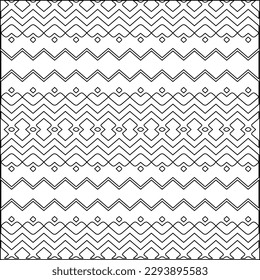  Modern stylish texture. Composition from regularly repeating geometrical element. Black and white pattern for web page, textures, card, poster, fabric, textile.. Vector illustrations.