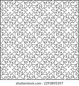  Modern stylish texture. Composition from regularly repeating geometrical element. Black and white pattern for web page, textures, card, poster, fabric, textile.. Vector illustrations.