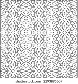  Modern stylish texture. Composition from regularly repeating geometrical element. Black and white pattern for web page, textures, card, poster, fabric, textile.. Vector illustrations.