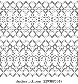  Modern stylish texture. Composition from regularly repeating geometrical element. Black and white pattern for web page, textures, card, poster, fabric, textile.. Vector illustrations.