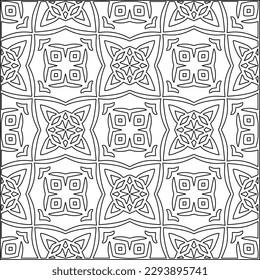  Modern stylish texture. Composition from regularly repeating geometrical element. Black and white pattern for web page, textures, card, poster, fabric, textile.. Vector illustrations.