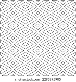  Modern stylish texture. Composition from regularly repeating geometrical element. Black and white pattern for web page, textures, card, poster, fabric, textile.. Vector illustrations.