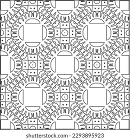  Modern stylish texture. Composition from regularly repeating geometrical element. Black and white pattern for web page, textures, card, poster, fabric, textile.. Vector illustrations.